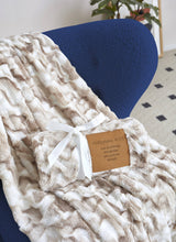 Load image into Gallery viewer, Duke Imports - "I Can Do All Things" 1-Ply Faux Fur Patch Throw 50"x60" ///