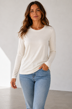 Load image into Gallery viewer, ROOTEASE - Women’s Rayon Spandex Long Sleeve  | Soft Stretch Basic Top: Plum / XL US women's letter