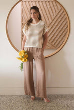 Load image into Gallery viewer, Blu Pepper - HIGH WAIST DRAWSTRING WIDE LEG LOUNGE PANTS (PRE-ORDER//////): OATMEAL