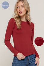 Load image into Gallery viewer, Active Basic | Active USA - Long Sleeve Crew Neck Inner Fur Seamless Top: OLV-///olive / S/M