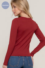 Load image into Gallery viewer, Active Basic | Active USA - Long Sleeve Crew Neck Inner Fur Seamless Top: OLV-///olive / S/M