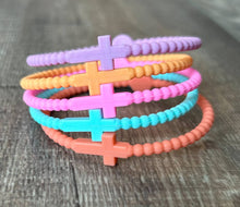 Load image into Gallery viewer, JILLIAN INK LLC - Silicone Cross Bracelet Set of 5: Neons