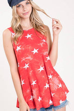 Load image into Gallery viewer, HEIMISH - ST1085-39 TIE DYE AND STAR TOP: 2-2-2 (1X-2X-3X) / NAVY ///