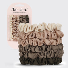 Load image into Gallery viewer, KITSCH - Ultra Petite Satin Scrunchies 6pc - Eucalyptus ///