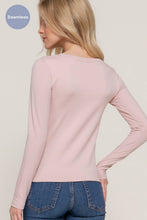 Load image into Gallery viewer, Active Basic | Active USA - Long Sleeve Crew Neck Inner Fur Seamless Top: ///WHT-white / S/M
