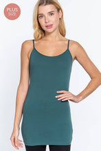 Load image into Gallery viewer, Active Basic | Active USA - [PLUS SIZE] Basic Tunic Cami w/adjustable Spaghetti Straps: Tel-Dusk Teal / 3XL
