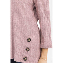Load image into Gallery viewer, Perseption - KNIT TORTOISE BUTTON SHIRT: Chocolate / S-M-L-XL(1-2-2-1)