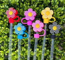 Load image into Gallery viewer, JILLIAN INK LLC - Flower Power Straw Toppers Set of 6 ///