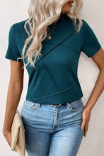 Load image into Gallery viewer, LALALOO - Solid Round Neck T-Shirt: Blue Sapphire / M ///