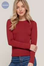 Load image into Gallery viewer, Active Basic | Active USA - Long Sleeve Crew Neck Inner Fur Seamless Top: ///WHT-white / S/M
