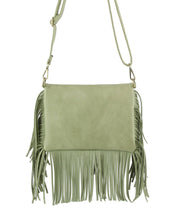 Load image into Gallery viewer, Handbag Factory Corp - Women Fringed Crossbody handbag Shoulder Bag:/// BROWN