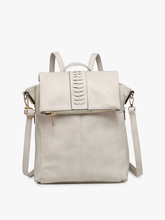 Load image into Gallery viewer, M2348 Vivian Distressed Convertible Backpack: Black ###