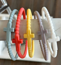 Load image into Gallery viewer, JILLIAN INK LLC - Silicone Cross Bracelet Set of 5: Neons