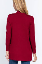 Load image into Gallery viewer, Active Basic | Active USA - Long Sleeve Rib Banded Open Sweater Cardigan: Blu-French Blue / S
