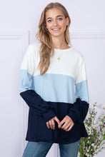 Load image into Gallery viewer, Burgundy Apparel - BRIGHT COLOR BLOCK LONG SLEEVE TUNIC TOP: M / MINT///