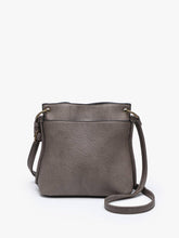 Load image into Gallery viewer, Jen &amp; Co. - Sutton Distressed 3 Compartment Crossbody | M2856: Black