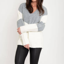 Load image into Gallery viewer, Elsie &amp; Zoey - Lacen Color Block Sweater: Latte / 2XL ///