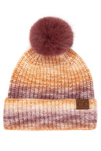 Load image into Gallery viewer, Hana - C.C Multicolor Ombre Beanie With Pom: Berry ???