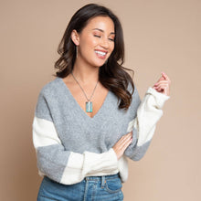 Load image into Gallery viewer, Elsie &amp; Zoey - Lacen Color Block Sweater: Latte / 2XL ///