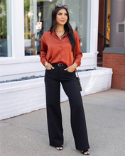 Load image into Gallery viewer, Grace and Lace - Fab-Fit Work Pant - Wide Leg in Black: Black / 14 ///