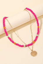 Load image into Gallery viewer, Anarchy Street - Layered Bead Chain  Disc Coin Charm Necklace: IV ///