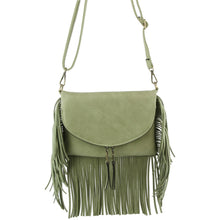 Load image into Gallery viewer, Handbag Factory Corp - Women Fringed Crossbody handbag Shoulder Bag:/// BROWN