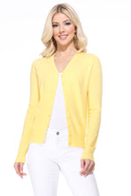 Load image into Gallery viewer, Mak - Women's V-Neck Button Down Knit Cardigan Sweater MK5178: ICE BLUE / //XL