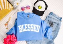 Load image into Gallery viewer, Fox and Owl Apparel - NEW BLESSED BLUE FAITH SPRING GRAPHIC TEE SWEATSHIRT : S