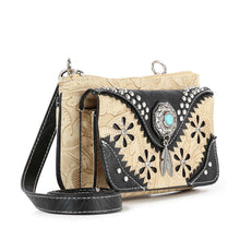 Load image into Gallery viewer, Handbag Factory Corp - Western Design Petite Crossbody Sling: Dark Brown///