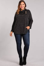 Load image into Gallery viewer, Chris &amp; Carol Apparel - Plus Knit Turtle Neck Top: MOCHA / 2X ///