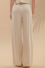 Load image into Gallery viewer, Blu Pepper - HIGH WAIST WIDE LEG PLEATED LINEN PANTS: LIGHT OLIVE