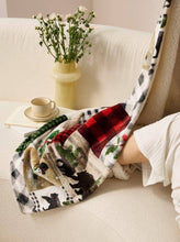 Load image into Gallery viewer, Duke Imports - "Country Lodge Patchwork" Footed Flannel Throw 50"x70" ///