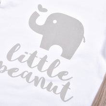 Load image into Gallery viewer, PatPat - 3-piece Baby LITTLE PEANUT Bodysuit Pants with Hat Set: Multi-color /// /3-6 Months