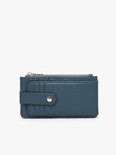 Load image into Gallery viewer, Jen &amp; Co. - Mae RFID Multi-Card Wallet w/ Strap Snap Closure | WL2541RF : Dark Purple
