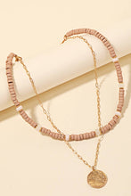Load image into Gallery viewer, Anarchy Street - Layered Bead Chain  Disc Coin Charm Necklace: IV ///