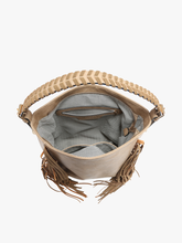 Load image into Gallery viewer, Jen &amp; Co. - M2350 Sav Distressed Hobo w/ Fringe Detail: Black ///