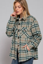 Load image into Gallery viewer, Active Basic | Active USA - /// Long Sleeve Wool Blend Plaid Button Down Casual Jacket : PNK-pink/khaki / M