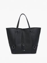 Load image into Gallery viewer, Jen &amp; Co. - M2504 Kya Structured Tote w/ Contrast Trim: Black ///