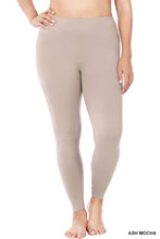 Load image into Gallery viewer, 42POPS - ,,...SI-26654 Plus Brushed Microfiber Full Length Leggings: +BLACK-171162 / 1X
