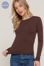 Load image into Gallery viewer, Active Basic | Active USA - Long Sleeve Crew Neck Inner Fur Seamless Top: ///WHT-white / S/M