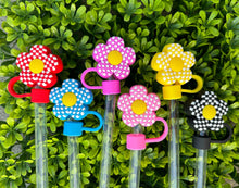 Load image into Gallery viewer, JILLIAN INK LLC - Flower Power Straw Toppers Set of 6 ///