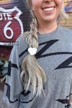 Load image into Gallery viewer, Rowdy Crowd Clothing - White Rock Ponytail Holder ///