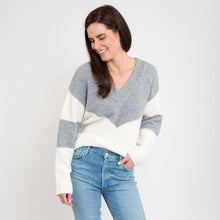 Load image into Gallery viewer, Elsie &amp; Zoey - Lacen Color Block Sweater: Latte / 2XL ///