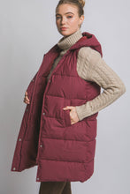 Load image into Gallery viewer, 42POPS - ...._ 1008 Hooded Long Quilted Puffer Vest SI-28714: Ivory-188652 / S ///
