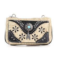 Load image into Gallery viewer, Handbag Factory Corp - Western Design Petite Crossbody Sling: Dark Brown///