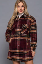 Load image into Gallery viewer, Active Basic | Active USA - /// Long Sleeve Wool Blend Plaid Button Down Casual Jacket : PNK-pink/khaki / M