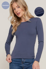 Load image into Gallery viewer, Active Basic | Active USA - Long Sleeve Crew Neck Inner Fur Seamless Top: OLV-///olive / S/M