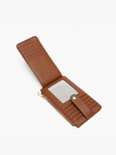 Load image into Gallery viewer, Jen &amp; Co. - Mae RFID Multi-Card Wallet w/ Strap Snap Closure | WL2541RF : Cocoa Pearl