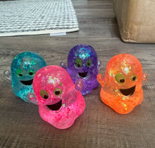 Load image into Gallery viewer, JILLIAN INK LLC - Squishy Squish Glitter Ghost Halloween Stress Toy : Purple