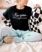 Load image into Gallery viewer, Fox and Owl Apparel - Be You The World Will Black Bella Canvas Trendy ///Graphic Tee: XL